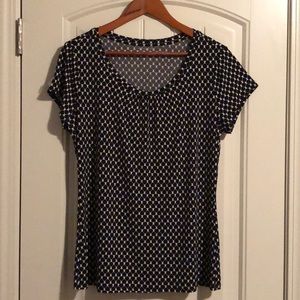 Worthington Black & White dress top- short sleeve